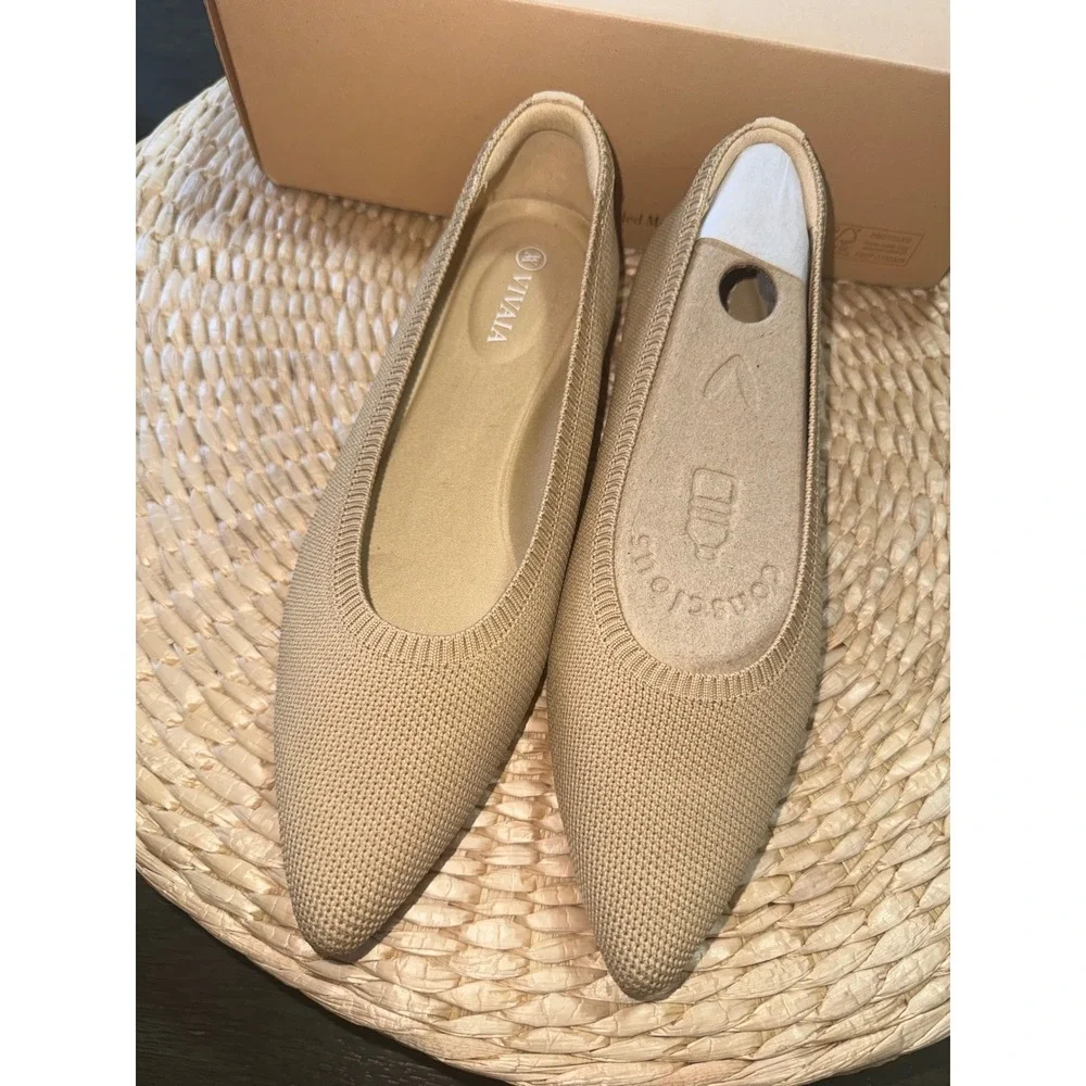 VIVAIA Collection FlatsPointed-Toe Water Repellent Ballet  EU/37.5‎ US/7